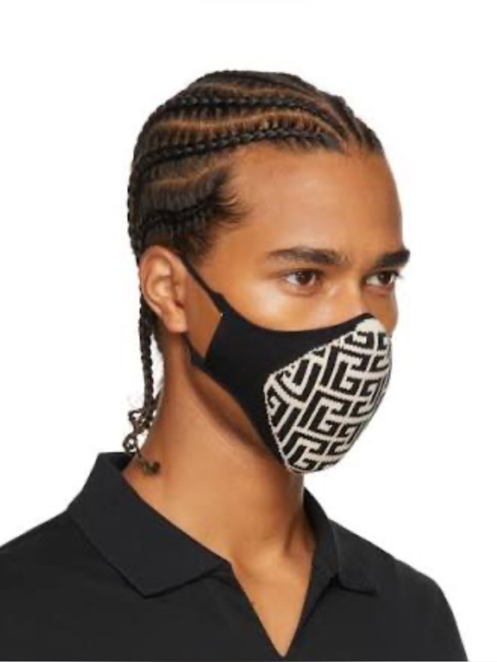 BALMAIN Patterned Face Mask
